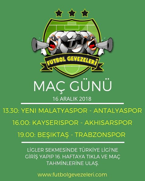 6 ligin tahminleri internet sitemizde! 

#Pazar