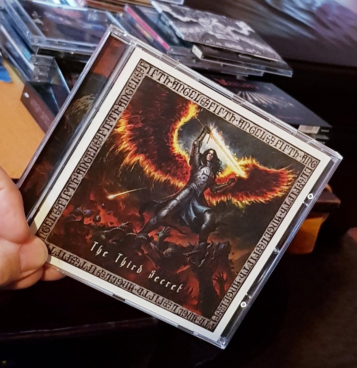 garnier_olivier's tweet photo. The wait is over ! 29 years after the aptly named "Time will tell", I'm finaly holding in my hand the 3rd album of #FifthAngel #HeavyMetal #Seattle https://t.co/7MflWFoWqc