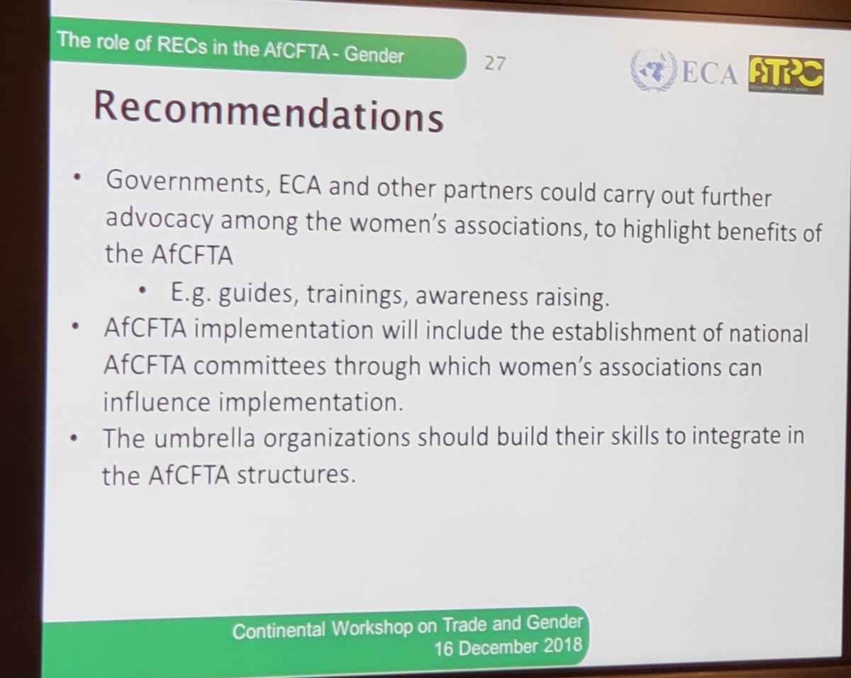 ECA_OFFICIAL's tweet photo. More needs to be done to ensure #Africa has #GenderInclusiveTrade #policies in place to spur #economic #growth and #development by ensuring female entrepreneurs benefit from #AfCFTA.
@ECA_OFFICIAL's @heiniesuo at #IATF2018 in #Cairo; Continental workshop on #trade & #gender https://t.co/bq9ZFjDaoj