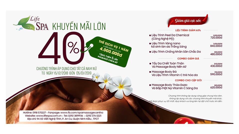 spacantho's tweet photo. GIẢM GIÁ 40% 
ĐC : 94 Xô Viết Nghệ Tĩnh, P. An Cư, Quận Ninh Kiều , TPCT 
Tel : 0292 3819936 – 0292 376 0221 - Hotline : 0918 570227
Website : https://t.co/9DdSGIh0PD #lifespa #spacantho #spakhuyenmai #khuyenmaicantho #massagecantho #chamsocdacantho #khuyenmailon https://t.co/RHaYkCXW3P