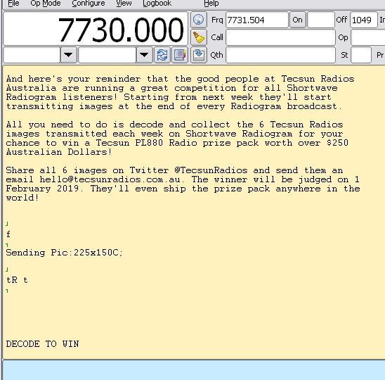 F4ECA's tweet image. Shortwave Radiogram 7730kHz WRMI  #DecodeToWin
