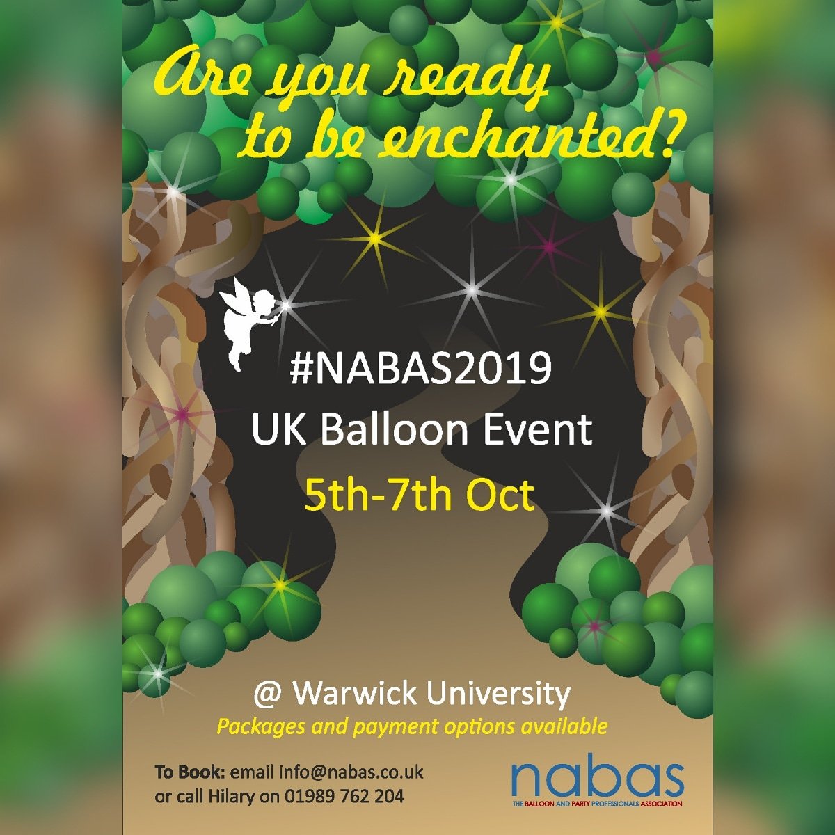 nabasonline's tweet photo. Are you ready.....?
The BIGGEST UK #balloonevent is back in October 2019.
With more #inspiringinstructors from around Europe.
Keep watching for announcements. We guarantee you won't be disappointed! πβ€π
#Booknow for special payment scheme & offers for first 50 delegates. https://t.co/ujDvVEOCna