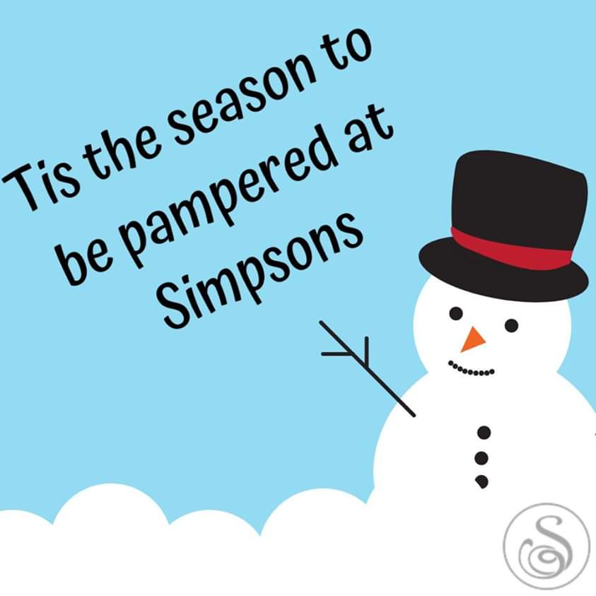 Let us get you Christmas ready...

We offer so many lovely treatments... the hardest decision is choosing which one... 💆 💅🏻

All can be seen at simpsonsbeauty.com