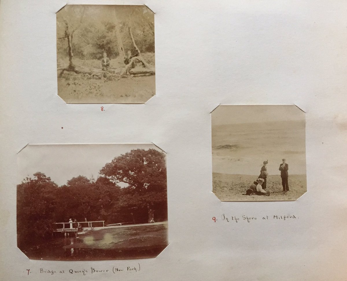 ShillingCurate's tweet photo. New photograph album discovery! The entrepreneur ... I hadnβt realised the schoolboy, young Herbert Cowl, my grandfather had put his love of photography to good use selling some of his pictures to make a few extra pennies! #Brockenhurst #Bowerchalke #photography #NewForest #Wilts https://t.co/UGe24NDRXL