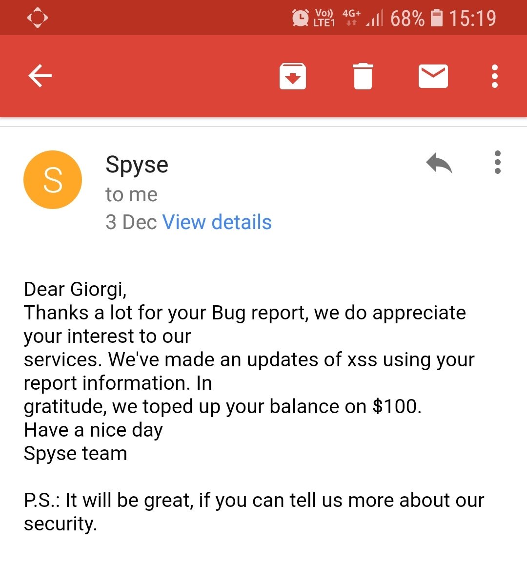 Aietix's tweet photo. I have set XSS payload in my username field, after support opened my ticket booom Blind XSS payload fired, thanks (https://t.co/sS5Z1sHJyt) for such a great project :) https://t.co/Ge7n7918bH