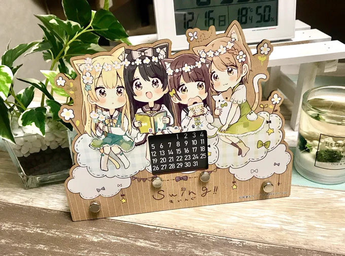 万年カレンダーが届きました!トリニティさんの企業ブースにて販売予定です。木製なのでナチュラルな空間に馴染んで可愛いです? #C95 