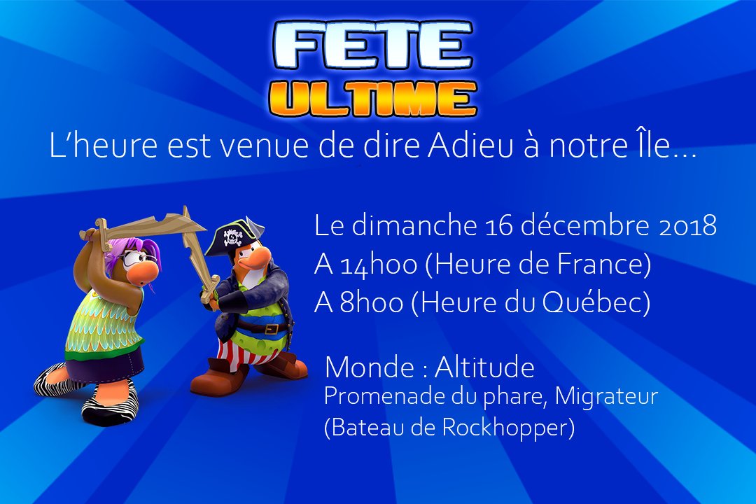 MikadoCP's tweet photo. La Fête Ultime commence dans seulement 5 minutes ! Je vous conseille de vous connecter sur l'île ! 

#FêteUltime https://t.co/5YfZSWpBRk