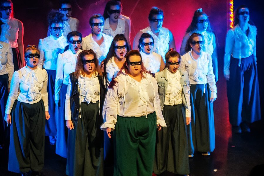 EHUAngryBirds's tweet photo. So today will be our last #SuffragetteSunday after our final performance on Friday night. This one is dedicated to the #badasswomen and honorary hens in our cast and creative team 🦅 time to fly over the trees 💜 https://t.co/DEin9IWjJP