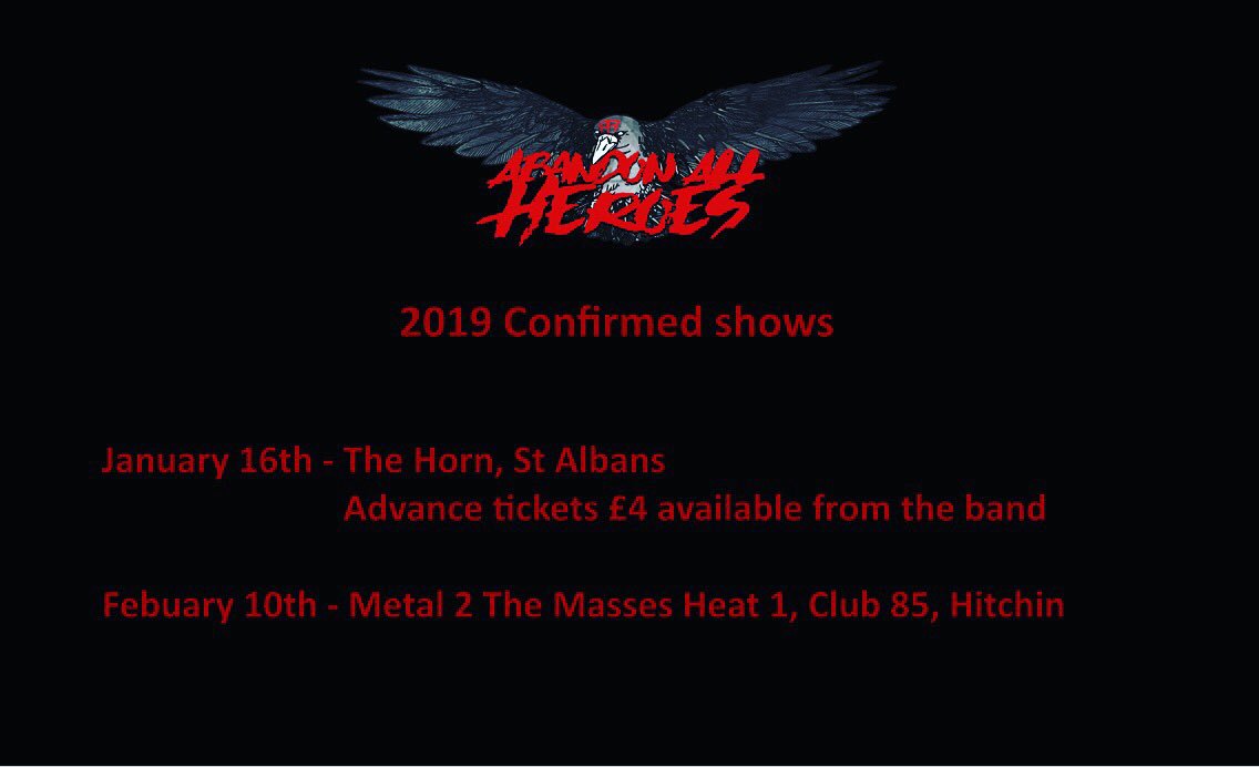 Already preparing 2019 shows, keep on rocking and see you there!