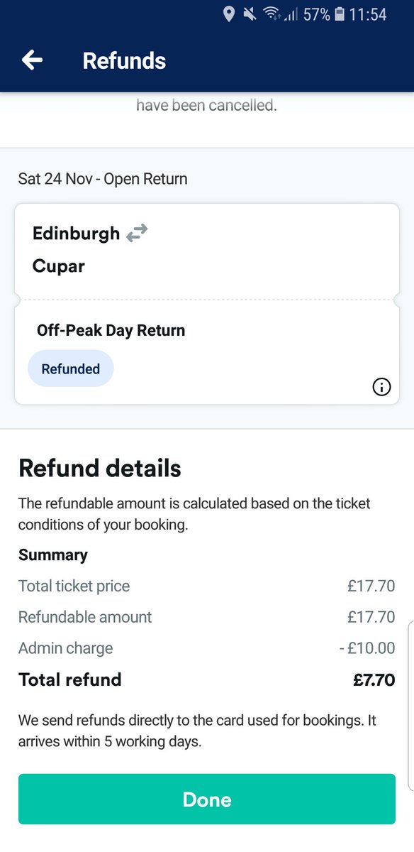 educatingbeauty's tweet photo. Why do we get charged £10 admin fee when requesting a refund when the train has been cancelled ? https://t.co/kwIJp1Xdi3