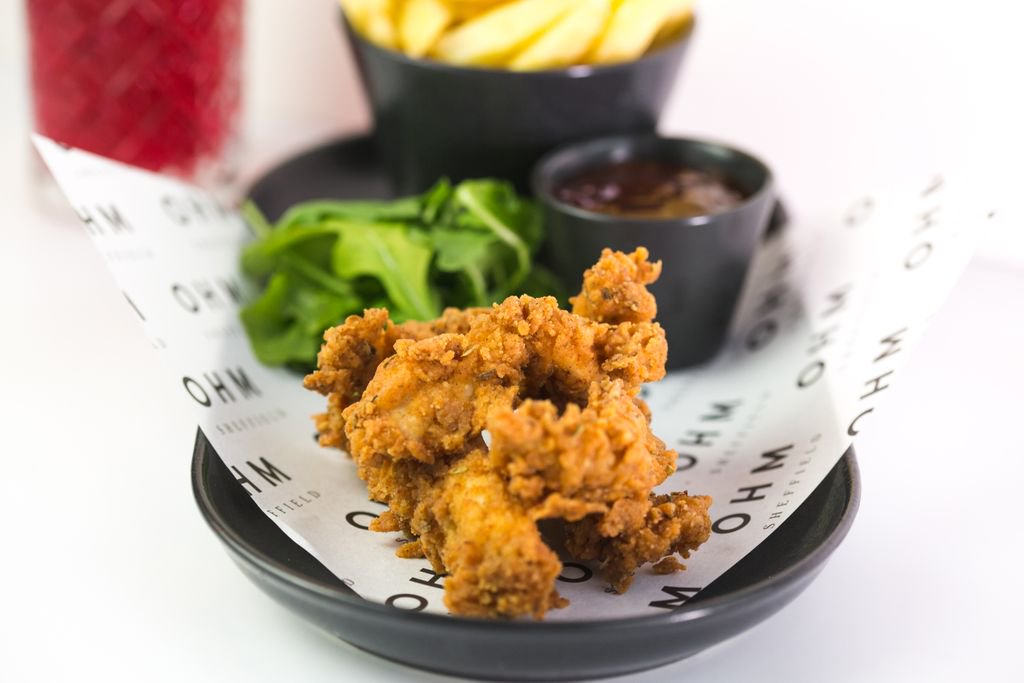 OHMsheffield's tweet photo. What's better on a hangover than fired chicken...? 
We can't think of much else can you?
Even if you aren't hungover we promise it still tastes great! 
Kitchen open today from 12 - 9PM https://t.co/ZOO3yKimyh
