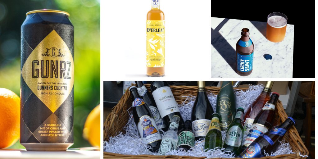 joinclubsoda's tweet photo. Four more #MindfulDrinkingFest newcomers, catering to all tastes: @drinkGunrz's #alcoholfree cocktails, Everleaf's #aperitif, @LuckySaintBeer's 0.5% #lager &amp; @WiseBartenderUK's fab selection. Stockpile for #DryJanuary @trumanbrewery on 12th &amp; 13th Jan 2019 https://t.co/kEa77kBBMo
