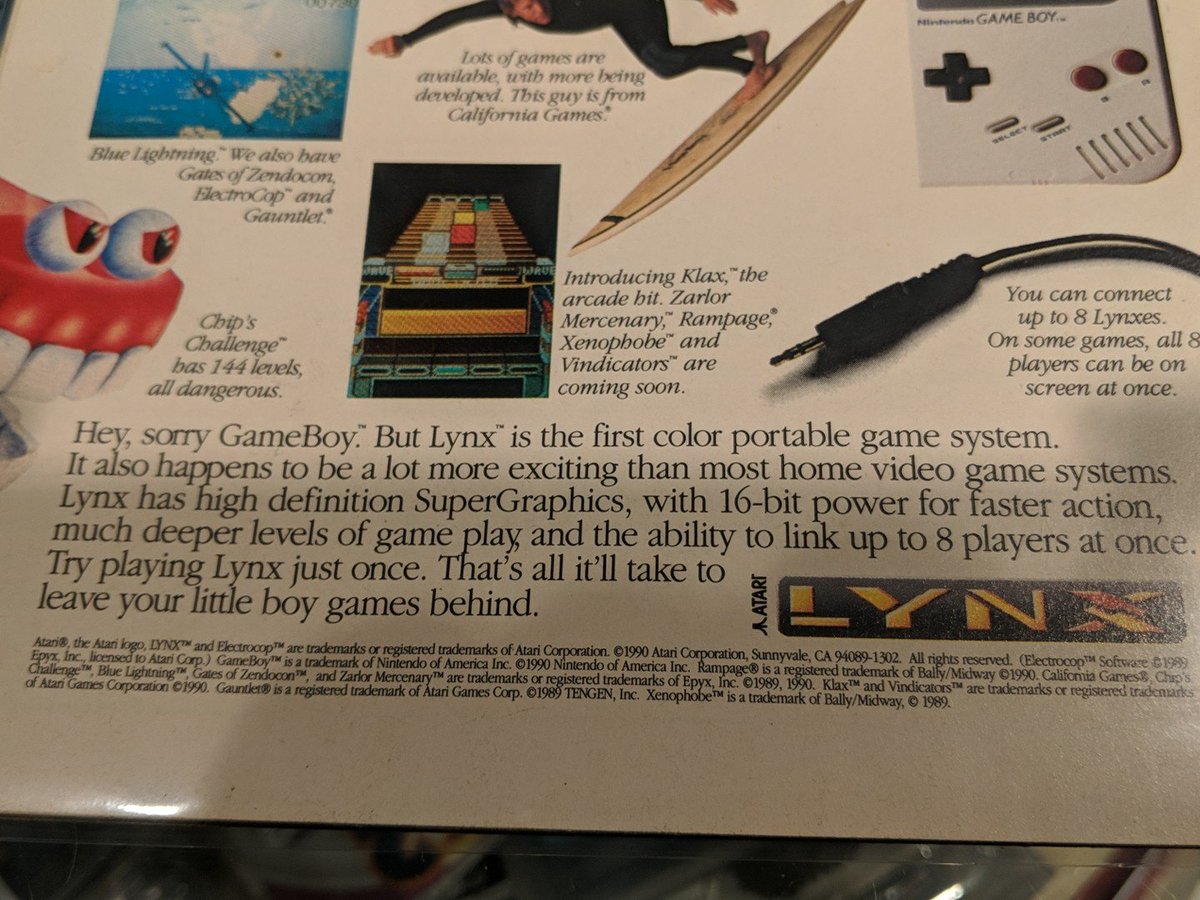 #Atari going for #Nintendo jugular in this #VintageAdvert #RetroGaming Oct 1990.. Who won though? #Lynx or #Gameboy #Gamersunite