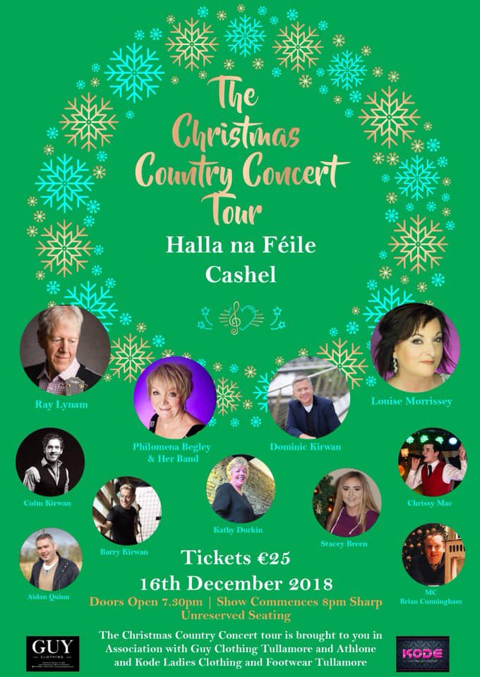 thekirwansfanc1's tweet photo. Tonight you can catch Dominic, Barry &amp; Colm as part of this fantastic line up in Halla Na Feile Cashal😁 Why not join them for a great night of country music and dancing 💙🎶 #DominicKirwan #BarryKirwan #christmas #gig #Cashal https://t.co/fcNUfwHbbp