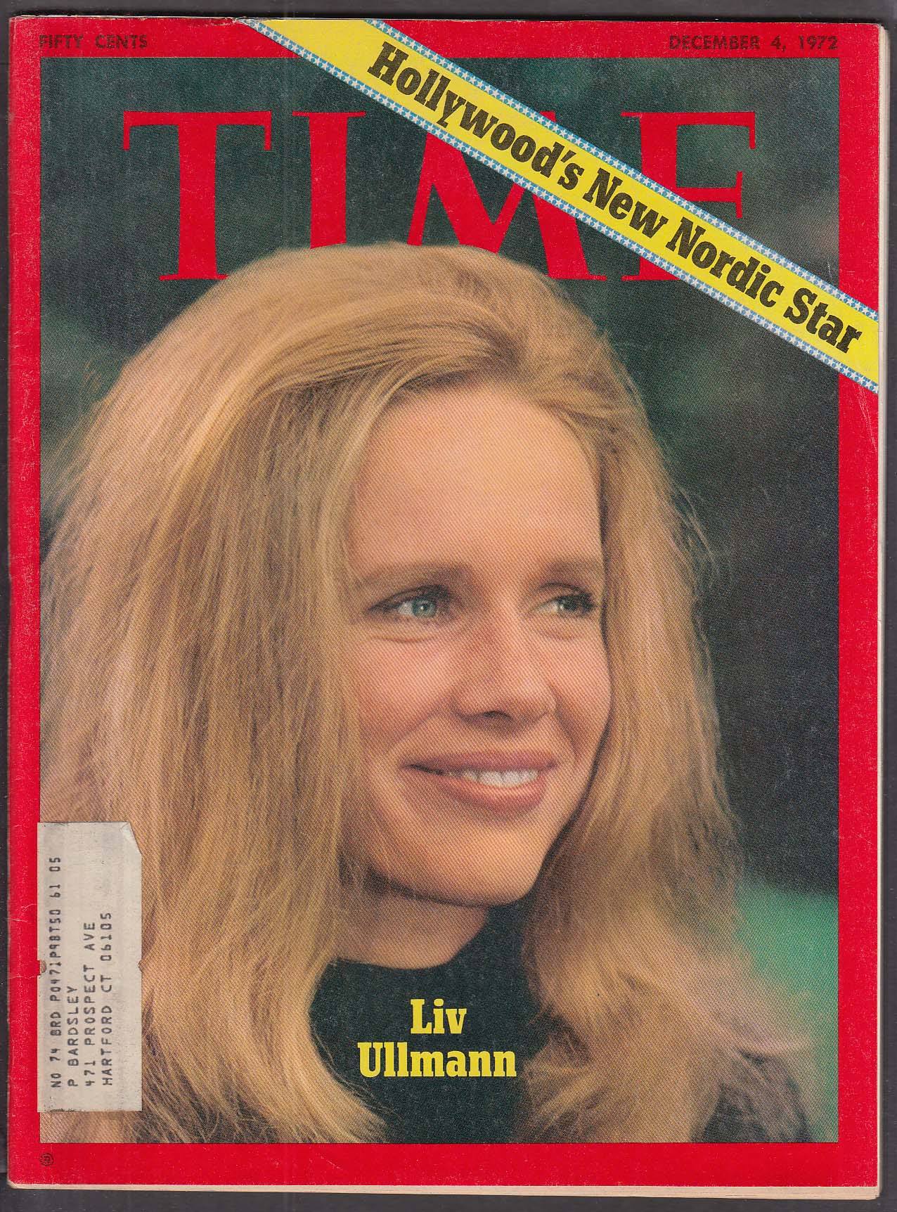 Happy Birthday, Liv Ullmann! On the cover of TIME, December 1972. 