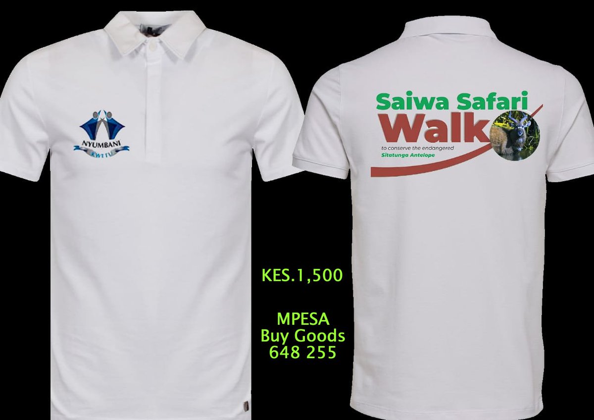 AlvansMtetezi's tweet photo. To join the course buy a Tshirt. @SafaricomPLC @silverstoneair. The Round Neck Tshirt goes for KES.1000 and the Polo Tshirt KES.1500 MPESA Till 648 255. Get yours today
#SaiwaSafariWalk https://t.co/ulg107JKGf