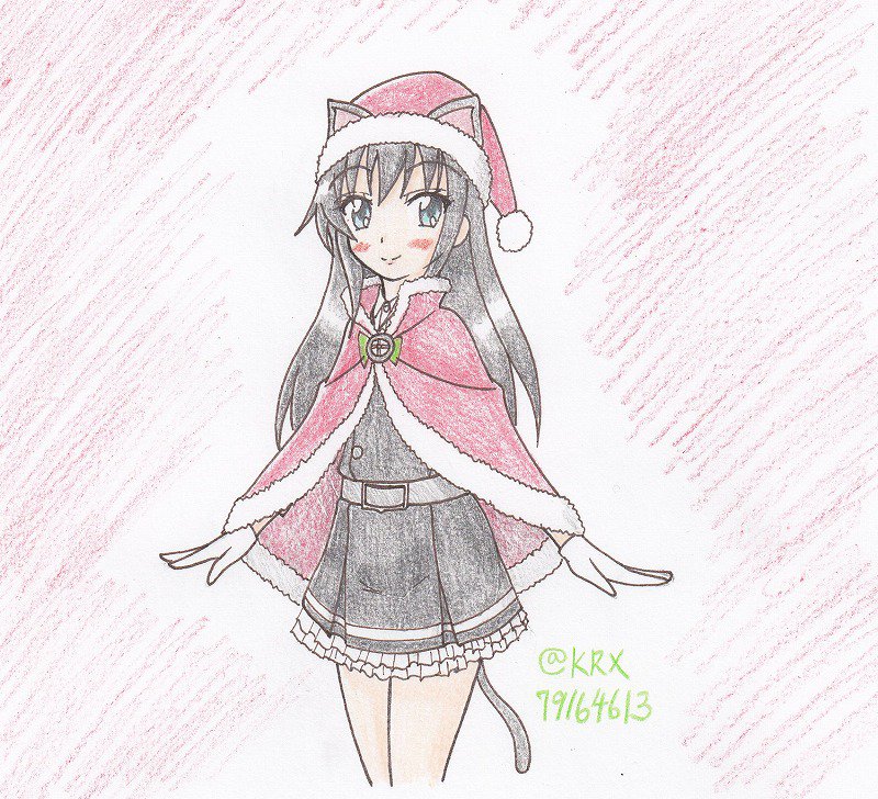 #艦これ版深夜の真剣お絵描き60分一本勝負
#艦これ版真剣お絵描き60分一本勝負_20181216
#朝潮
司令官、クリスマスも朝潮にお任せください 