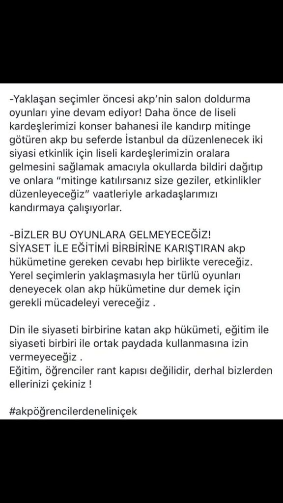 Akp salon doldurma oyunlarına yine devam ediyor! #akpöğrencilerdeneliniçek