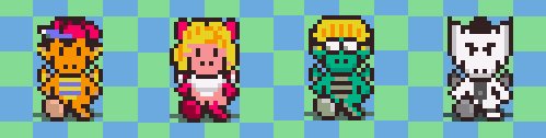 stochaztic's tweet photo. Online EarthBound Randomizer https://t.co/JaFRBLLIKz now supports custom sprites! Select from a variety of custom or vanilla sprites for the Chosen Four. More sprites will be added in the future! https://t.co/UtcQx3zWRn