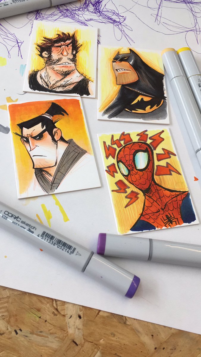 🇺🇸- Testing the new Sketchcard papers I've got from @CopicBrasil yesterday! Smooth and resistant, totally loved it!
#copic #markers #sketch #illustrations #marvel #dccomics #CartoonNetwork #characterdesign 