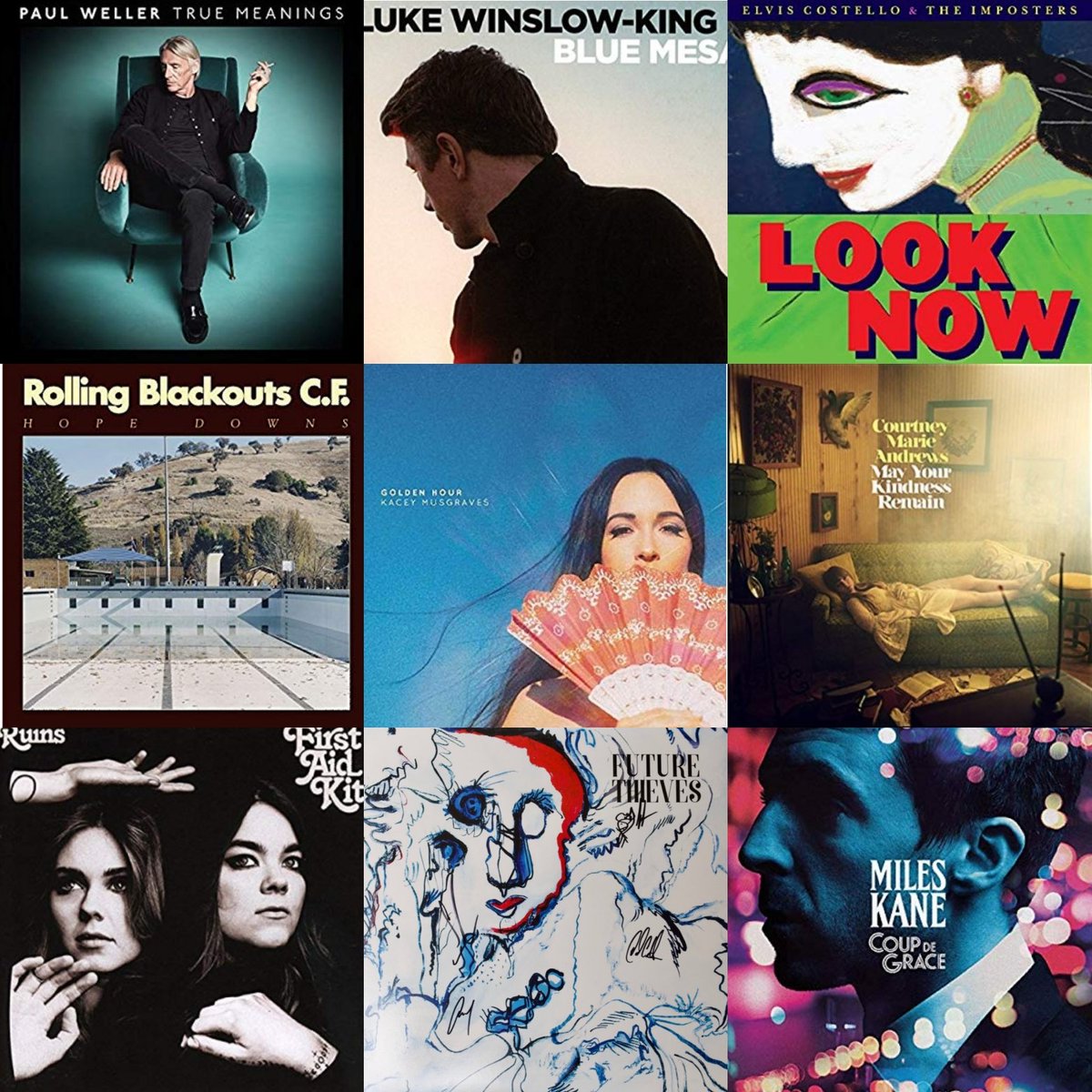 Locket25's tweet photo. My favourite albums of the year #paulweller #lukewinslowking #elviscostello #rollingblackouts #kaceymusgraves #courtneymarieandrews #firstaidkit #futurethieves #milekane #lovemusic Been blessed to have seen all but one of these fantastic artist live too! https://t.co/L4fRSImIv1