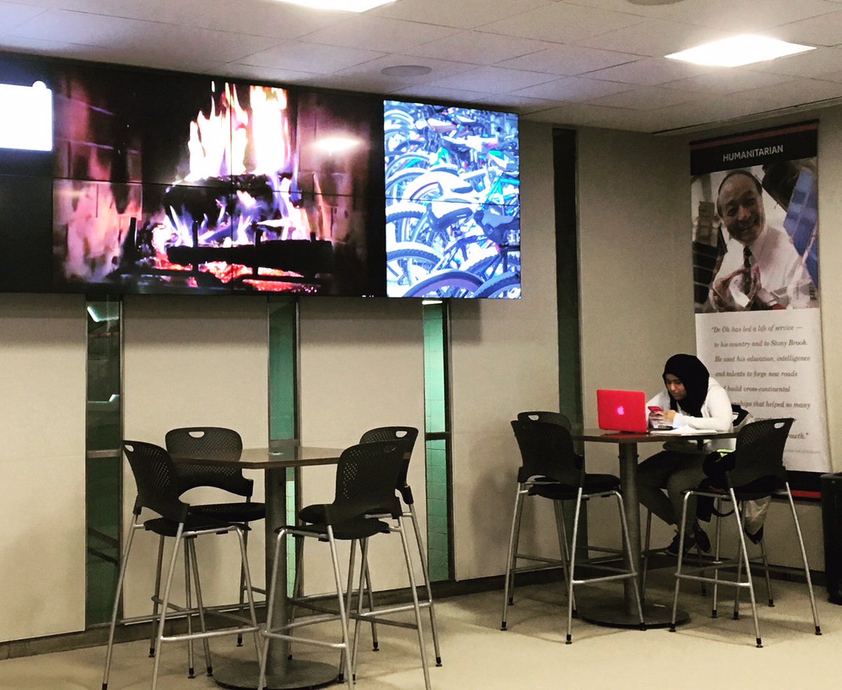 CEASSBU's tweet photo. Looking for a cool study spot? Check out Heavy Engineering's second level, featured in the @stonybrooku story "8 Great Places to Study on Campus" AND you can study by a crackling fire in the Engineering Bldg. lobby #semestercountdown #finalsweek https://t.co/GDXeilc843 https://t.co/qi4ZXuUtfm