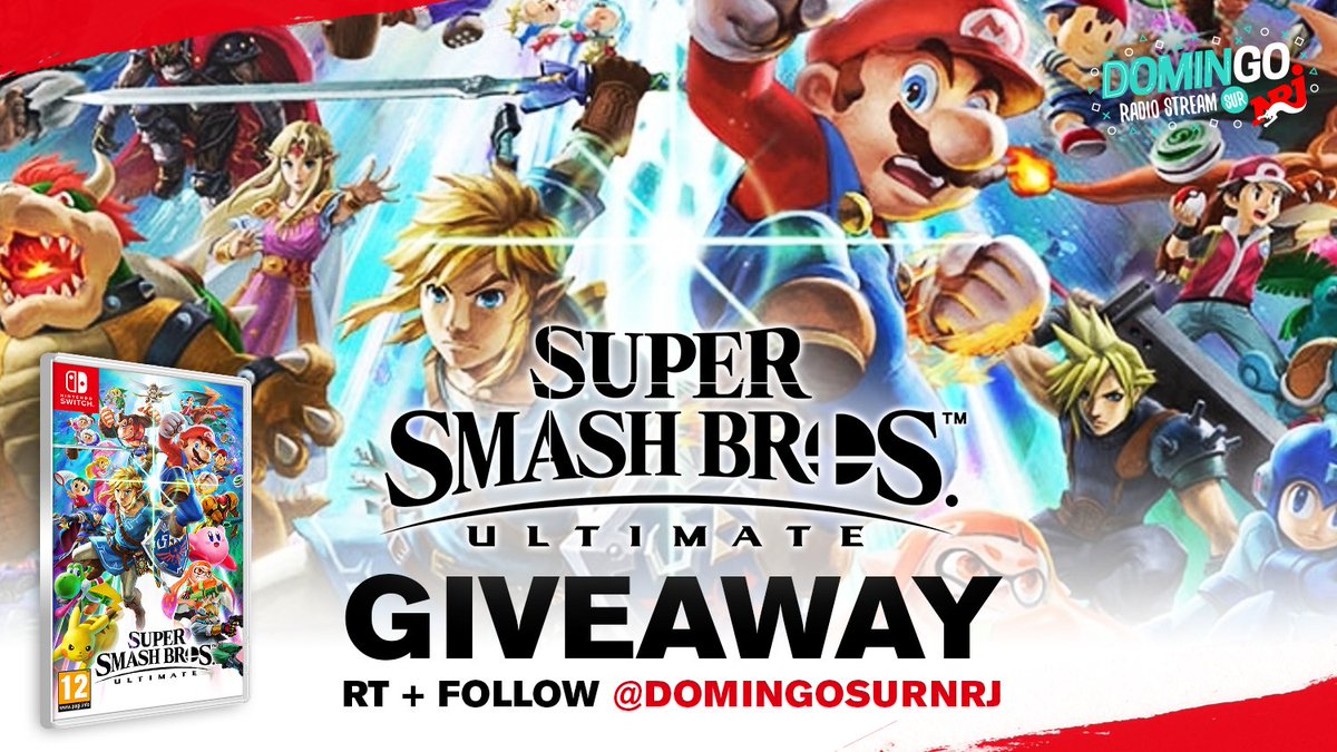 DominGoSurNRJ's tweet photo. Comme chaque semaine, on a un cadeau pour vous et ce soir c'est SUPER SMASH BROS ULTIMATE ! 🎁

Pour participer il vous suffit de RT + follow @DominGoSurNRJ 

🗓️ TAS en fin d’émission https://t.co/I0nmNhV8Al