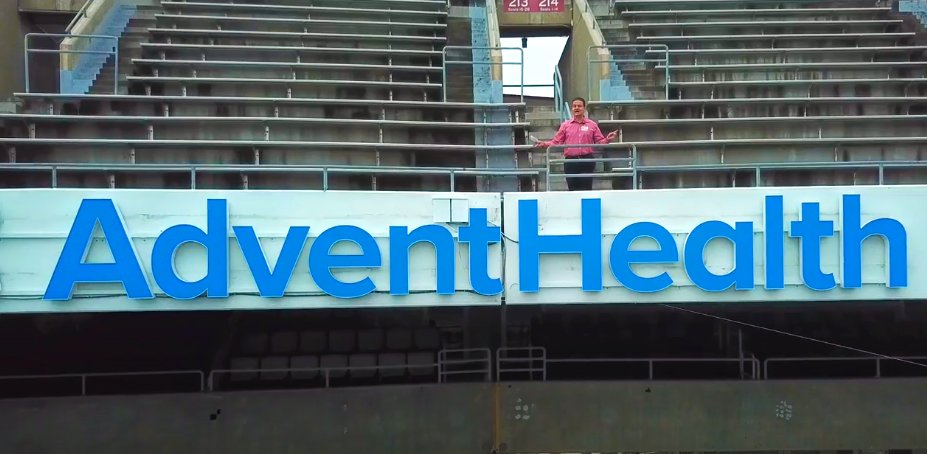 FHTVNEWS's tweet photo. You can see the new #AdventHealth logo all over @CWStadium in Orlando! The signs will have you #FeelingWhole next time you catch a game. https://t.co/LIriFwG2MX