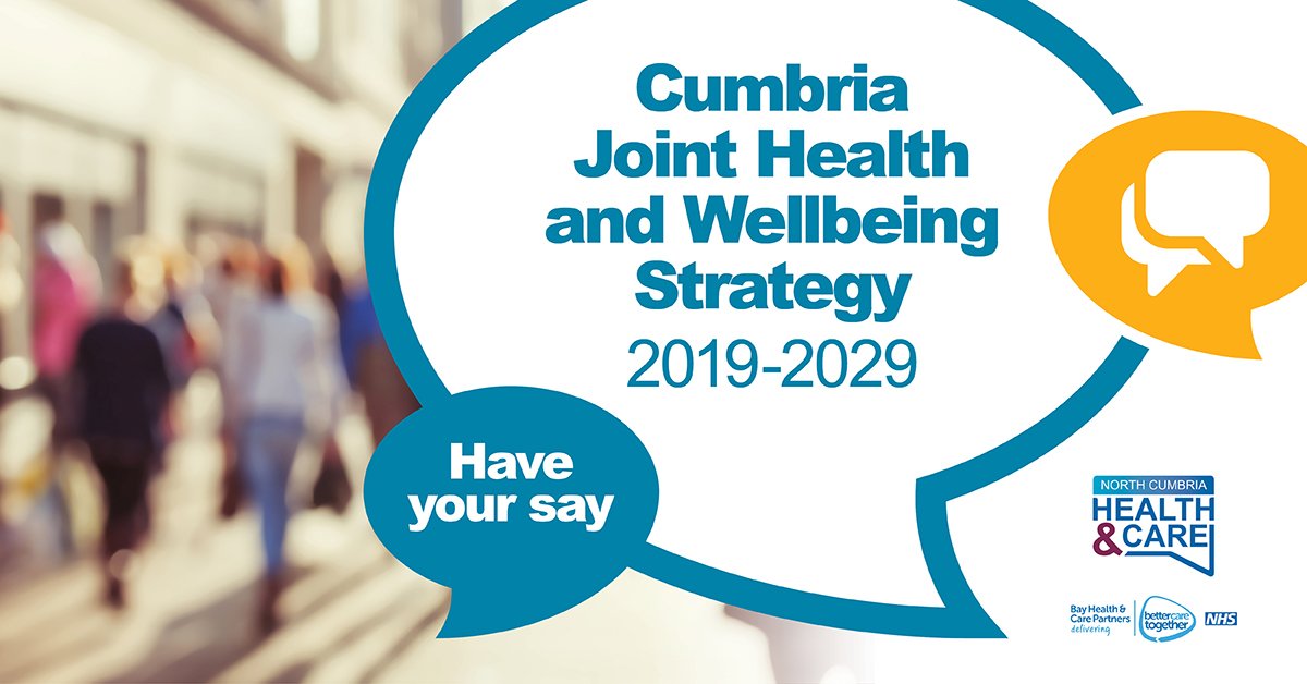 We want your views about what we should be prioritising and how we should be working together to improve the health and wellbeing of Cumbria over the next 10 years.

Have your say #Cumbria > goo.gl/cQpYUD