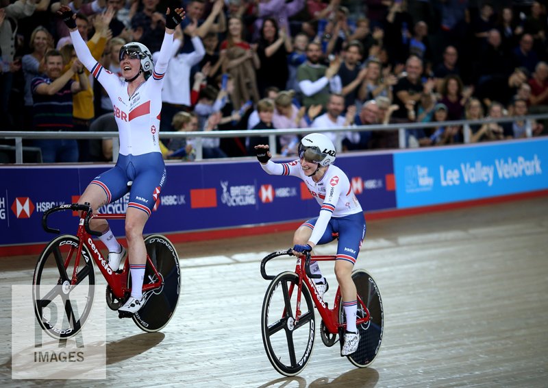 StevenPaston's tweet photo. Gold for @_katiearchibald & @LauraKenny31 as well as for #MatthewWalls and crash or two at the #LeeValley #VeloPark for day 3 of the #tissotucitrackwc @PAImages #cycling #QueenElizabethPark https://t.co/fWj7SZjyky