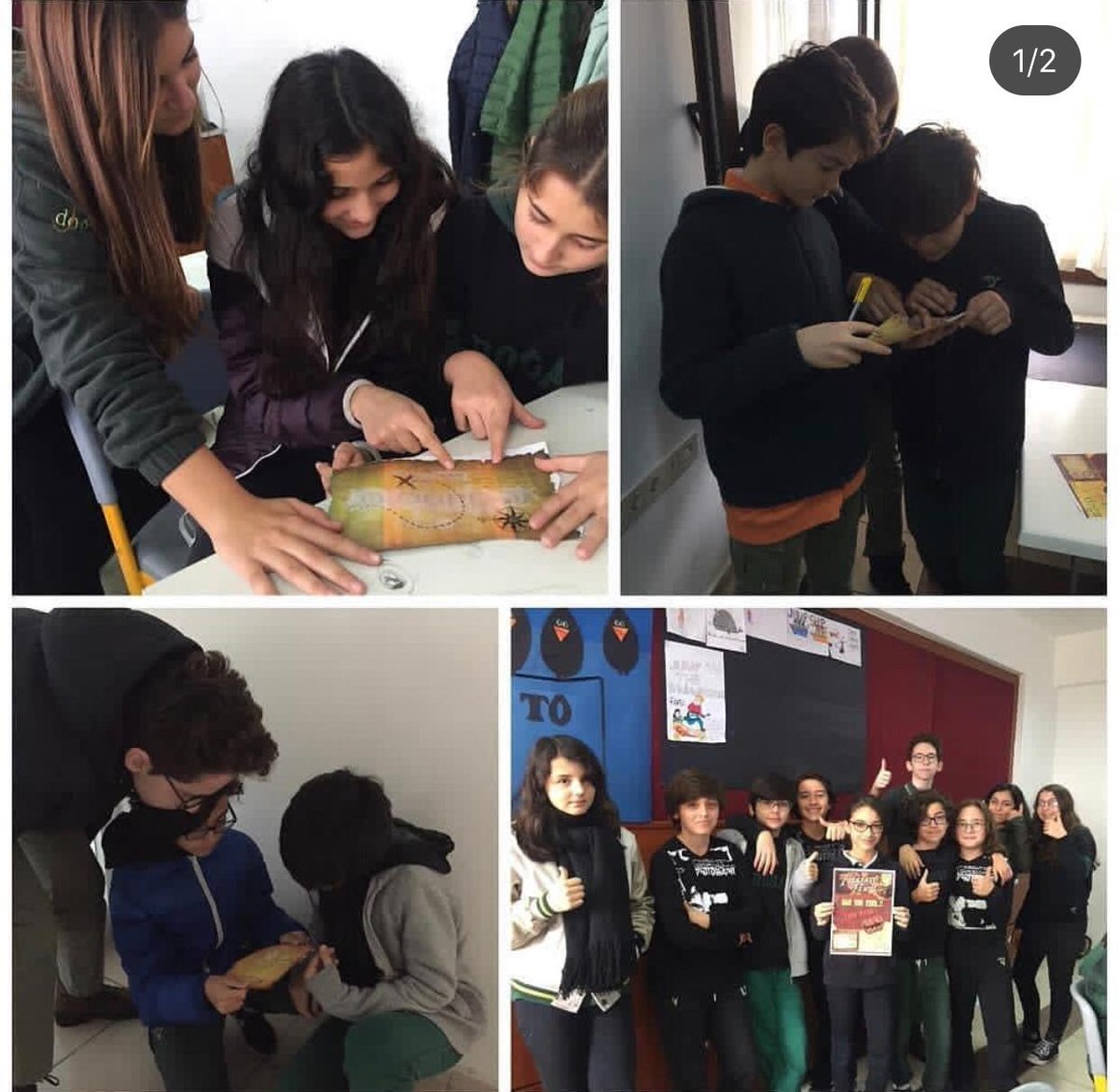 doganazilli_elt's tweet photo. Treasure Hunters with 7th graders😌
#learnenglishwithdogaschools #nazillidoga #treasurehunters
@erincdemirci @AliRizaLule @tbmumcu @ece_hamret @ebrualgr @TastanSena @pelinuysl19 @ferdadönmez @nazdogakoleji https://t.co/47bI5aWObU