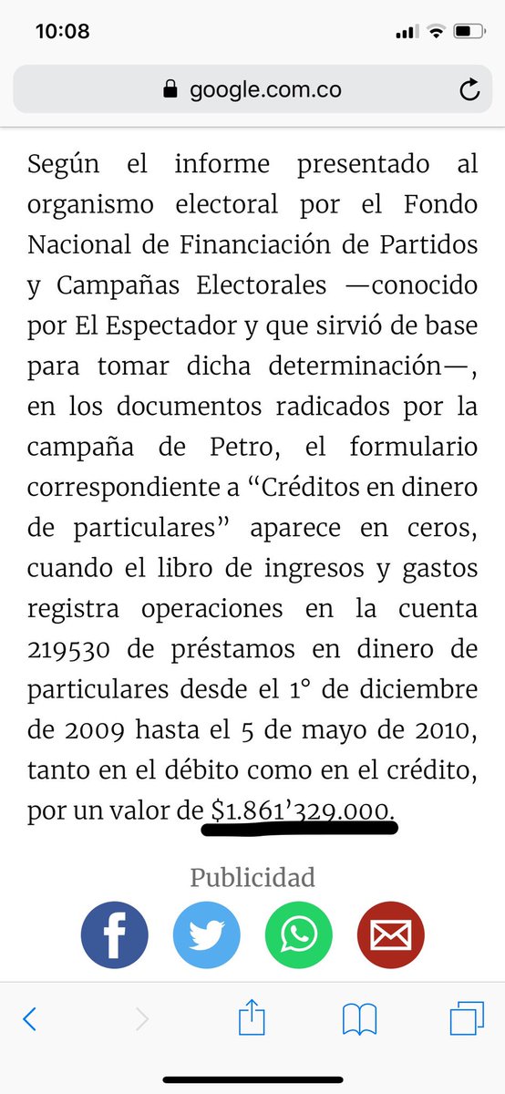 natiibedoya's tweet photo. Mira @petrogustavo, una bonita coincidencia. En 2010 el CNE abrió investigación por irregularidades en préstamos en dinero de particulares por más de mil millones de pesos en su campaña Petro Presidente, justo un año después del video de la bolsa ¿Nos explicas? #PetroElLoco https://t.co/qSa22VArPo