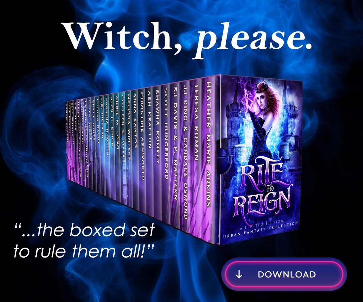 Helenscottauth's tweet photo. RT @AshKrafton: Who will claim their RITE TO REIGN? The first 3 people to click this link, that’s who! Claim their #FREE #Kindle copy of this witchy #urbanfantasy &amp; #paranormalromance boxed set! #amreading #ritetoreign 
https://t.co/42A66KjAho https://t.co/RBtwve9r9A
