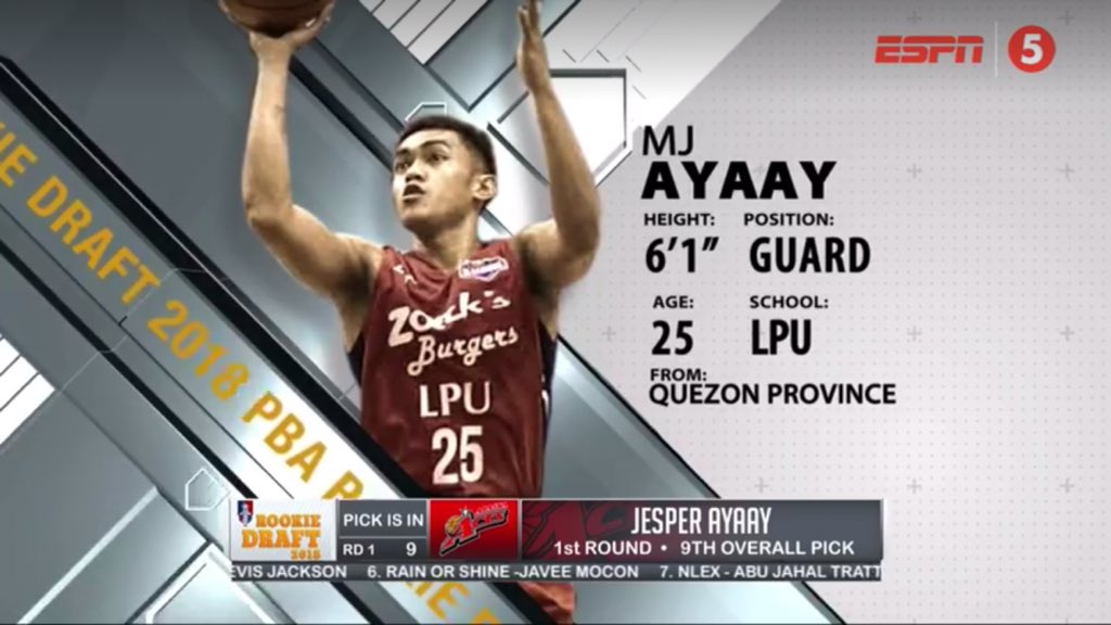 Congratulations to our team captain, Jesper Ayaay, #PBADraftRookie2018 9th OVERALL PICK! #VivaVivaPirata