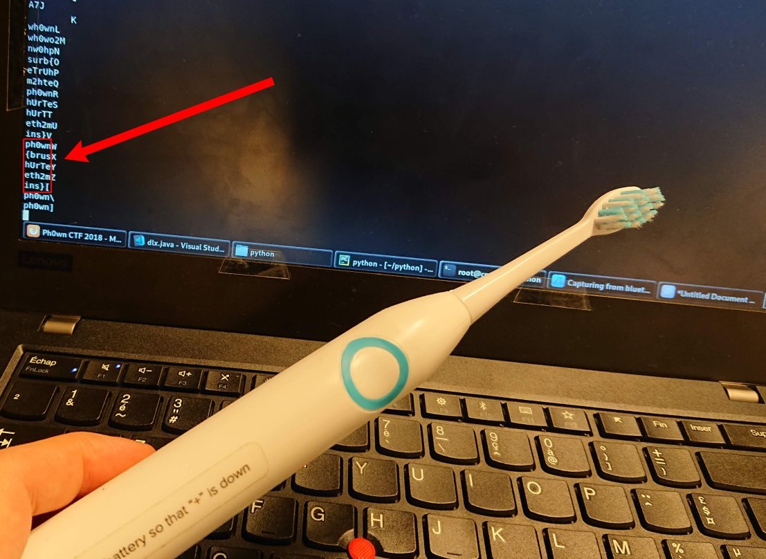 tipi_hack's tweet image. Writeup for the &apos;Healing the Toothbrush 2&apos; challenge of the @ph0wn #CTF #IoT
Key topics: #BluetoothLE smart toothbrush, Android reverse
Author: @cnotin

➡️ tipi-hack.github.io/2018/12/16/Ph0…