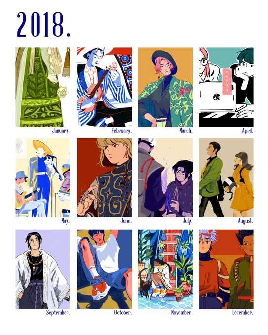 In 2018 I watched a lot of anime and got really into primary colours 