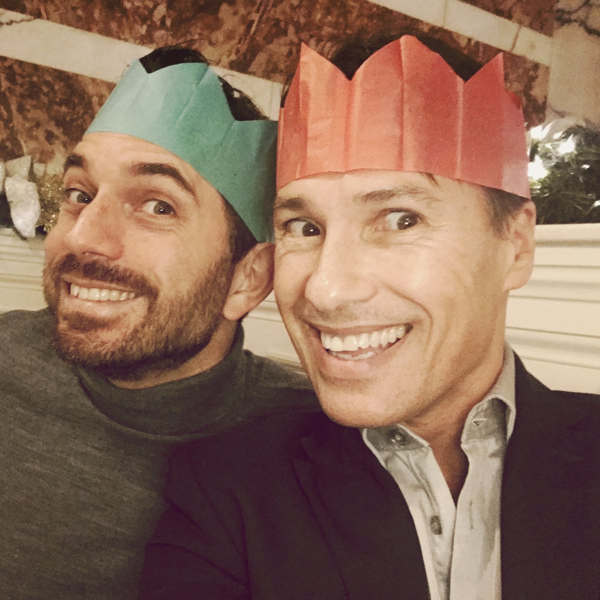 calcooperwa's tweet photo. Cal &amp; Nathan having a cheeky Christmas lunch! Merry Christmas to you all! @iamNathanMoore https://t.co/VKcxFDxhX0