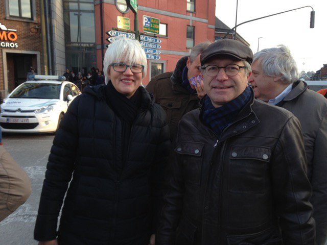 74th anniversary of the #BattleOfTheBulge in #Bastogne. At the commemoration ceremony. With Helen Patton, grand daughter of General Patton @liberationroute <a href="/BattleBulge44/">Battle of the Bulge</a> <a href="/LudovicMarthoz/">Ludovic Marthoz</a> <a href="/bastogne_war/">Bastogne War Museum</a>