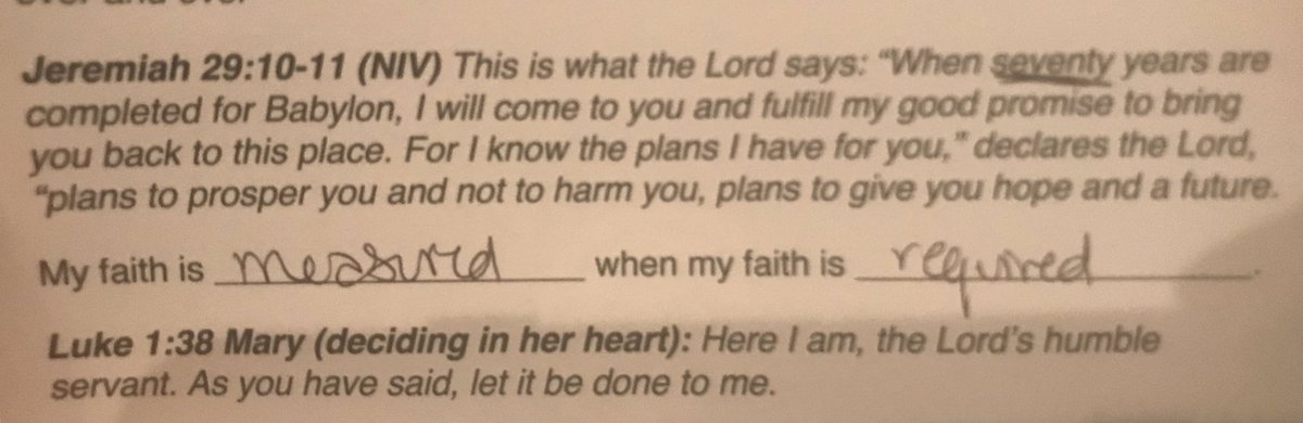 ReadRunLove's tweet photo. We want a Jeremiah 29:11 life without a Jeremiah 29:10 resume. 

We want a blessed life without the complications that they bring. 

Blessings come on the other side of obedience. Faith is measured when faith is required. Sometimes it’s painful. @123JeremyJ @NorthPointMO https://t.co/P9vNrirwQH