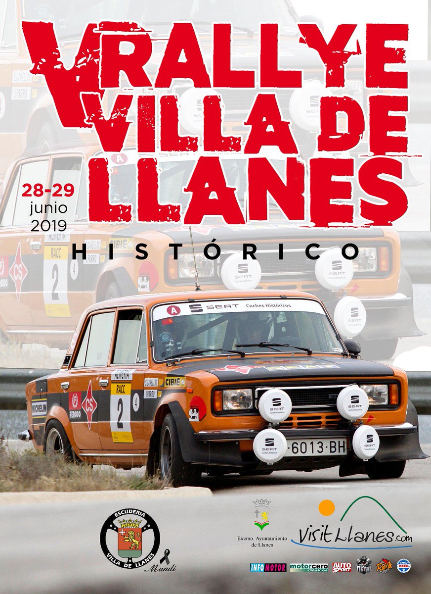 La Escudería Villa de Llanes presenta el cartel del 5° <a href="/RallyeLlanes/">Escudería Villa de Llanes</a> Histórico que se disputará los días 28 y 29 de Junio con dos jornadas de competición.
Relato del Motor, apoyamos la prueba un año más.