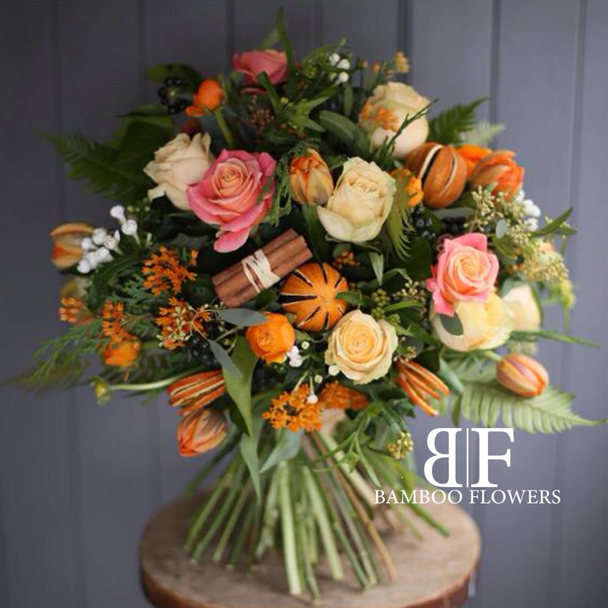 It's feeling wintry today but this bouquet is warming us up here @bambooflowersltd #bouquet #luxury #surrey #addlestone #cobham #esher #london #onlineorder