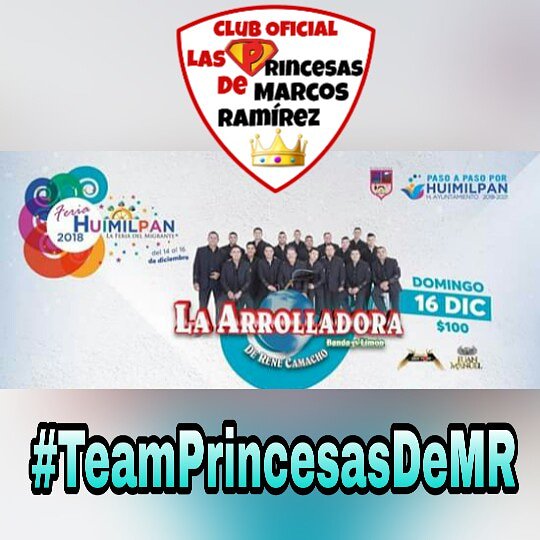KarlaJim17's tweet photo. Hoy Huimilpan, Queretaro vibrará con todos los éxitos de la única e inigualable @Arrolladora 🍋 Ven y Se Parte del Tour Calidad y Cantidad 💃 Vive está gran experiencia ¡Prohibido Faltar! @marcos_abl 🐎 @MIGUELCOBAS @PrincesasDMR
#TeamPrincesasDeMR 👑
#PasionABL 💚 https://t.co/kiO32t7cJv