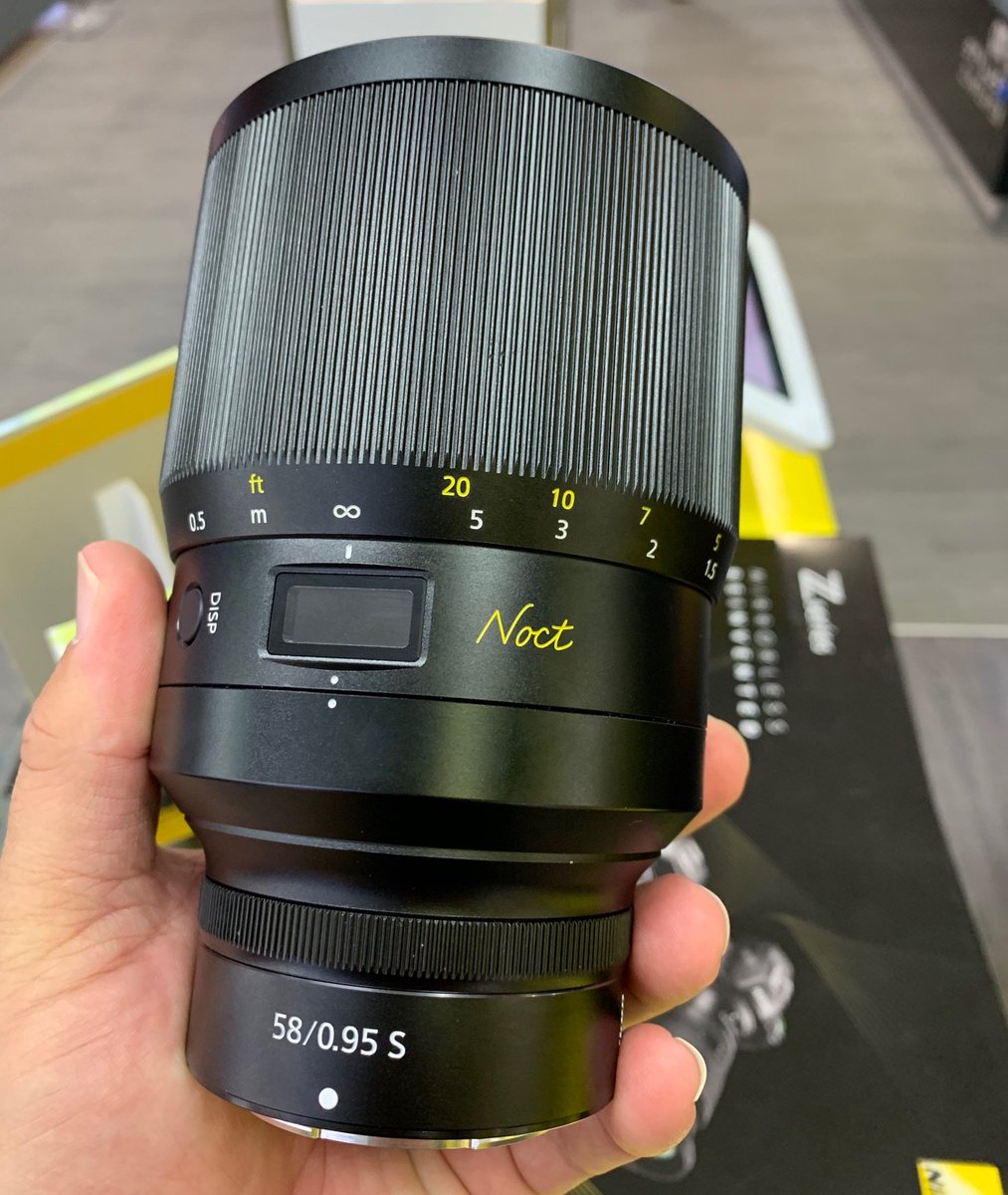 nikonrumors's tweet photo. Two more "hands-on" pictures of the Nikon Z Noct Nikkor 58mm f/0.95 lens:

https://t.co/LWVOIBQJX1 https://t.co/2837VUlLxl
