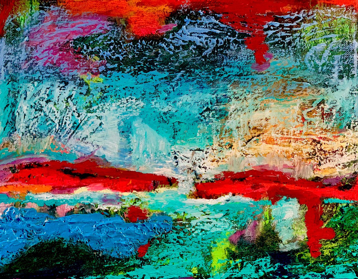 brossard_gaby's tweet photo. Beginning of a new series for spring 2019. #abstractlandscape #moreinfoandprocessoninstagram #addingtexture #colourtheory #eloraontario #townfullofmusicandart #lanewaystudio #myprocess #mixedmedia https://t.co/qTzIZZA260