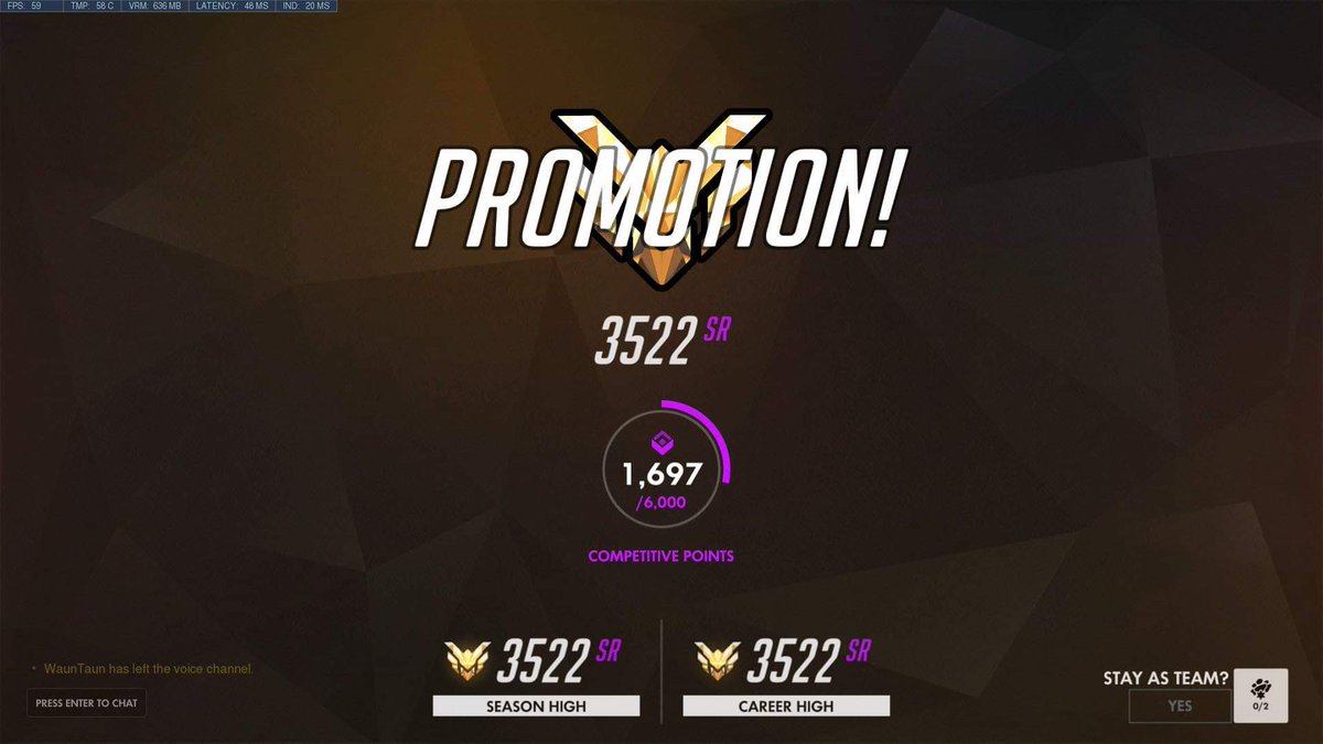 GreenHavak's tweet photo. Not a Diamond Analyst anymore!
I'm a big brain @BroadcastDotGG Masters Analyst now!
#Overwatch #JusticeIsServed https://t.co/DnleNDInyW