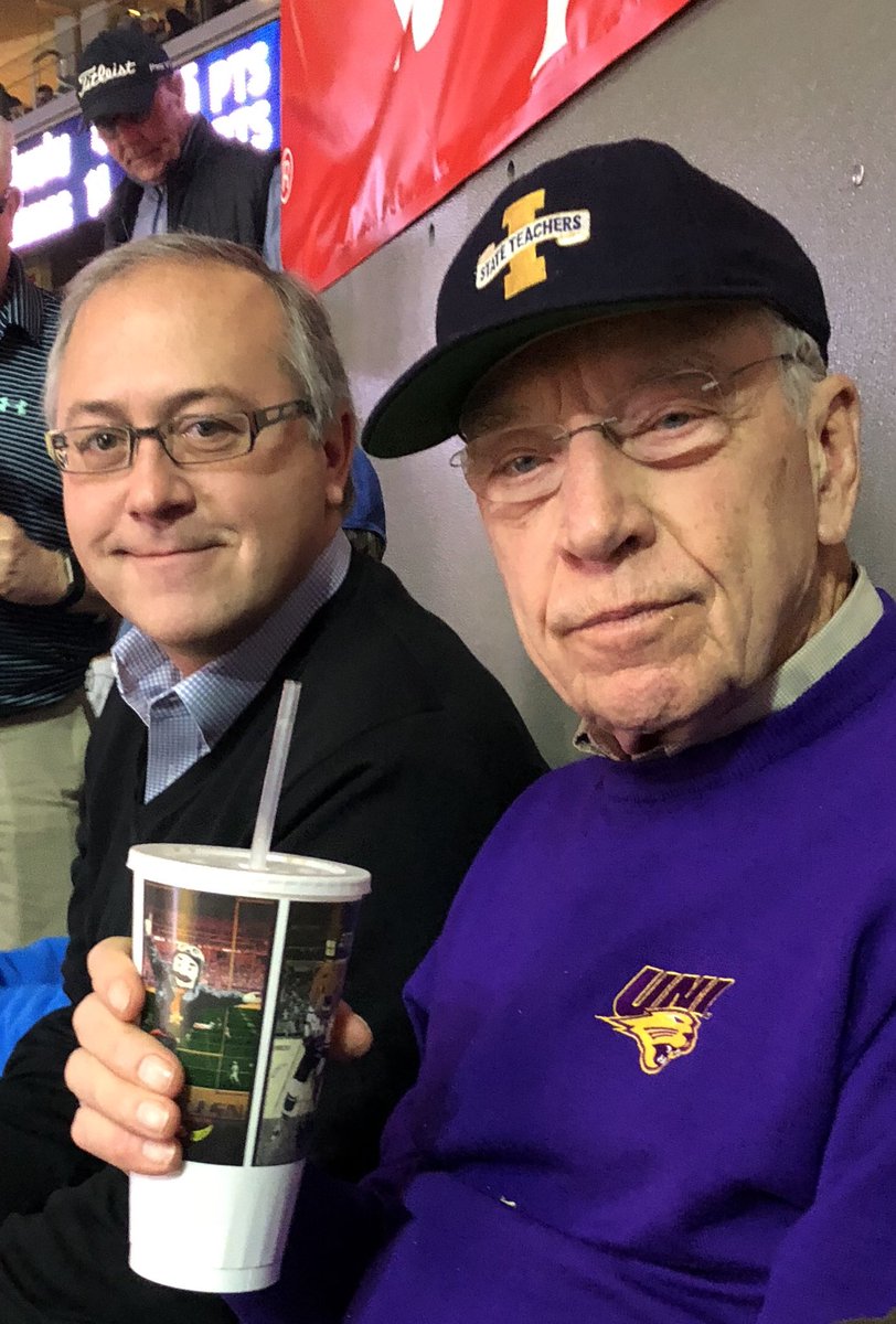Hit the HyVee Classic with <a href="/ChuckGrassley/">Chuck Grassley</a> last night. He mowed down three bags of popcorn and two diet-sodas. Impressive.