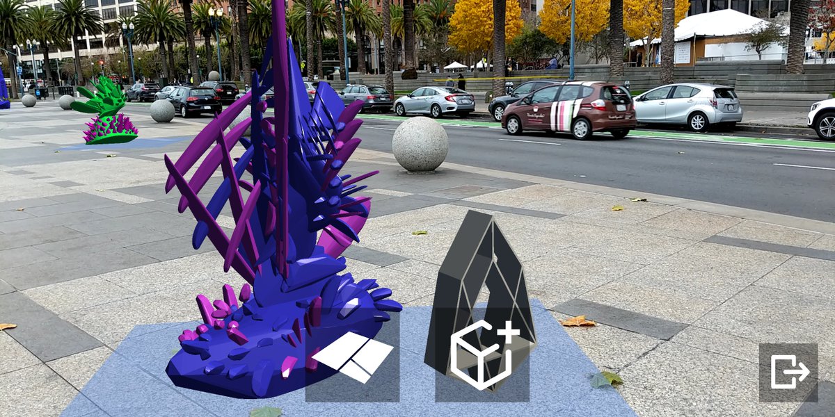 maximusmaximus's tweet photo. Having a blast with infiniverse. Custom made sculptures with HTC Vive Tilt Brush! @infiniverseAR #AR #AugmentTheWorld #sf https://t.co/hPuzfh7li9