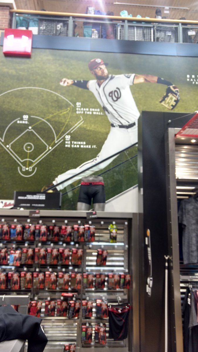 AskShazam's tweet photo. At a Dick's Sporting Goods store and saw this add. Literally made me sad.  I just can't imagine my @Nationals without @Bharper3407 #Ugh #DoorStillOpen https://t.co/cUAlrELCdj